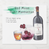 シグネチャーカクテルレシピ結婚式の引き出物ラベル リキュールボトルラベル (シングルラベル)