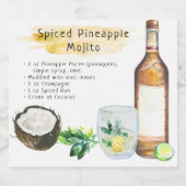 シグネチャーカクテルレシピ結婚式の引き出物ラベル リキュールボトルラベル (シングルラベル)