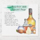 シグネチャーカクテルレシピ結婚式の引き出物ラベル リキュールボトルラベル (シングルラベル)