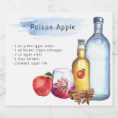 シグネチャーカクテルレシピ結婚式の引き出物ラベル リキュールボトルラベル (シングルラベル)