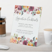 シグネチャーカクテル秋結婚のバーメニュー 台座サイン (インサイチュ)