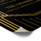 シグネチャーカクテル結婚のサイン | Gatsbyアールデコ ポスター (角)