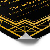 シグネチャーカクテル結婚のサイン | Gatsbyアールデコ ポスター (角)