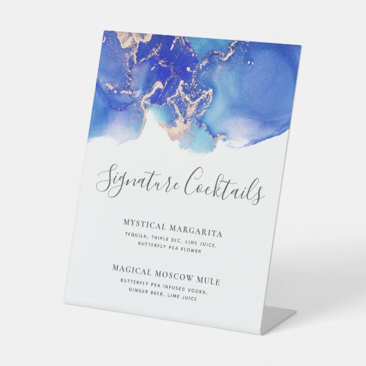 シグネチャーカクテル結婚抽象芸術のバー 台座サイン (正面)