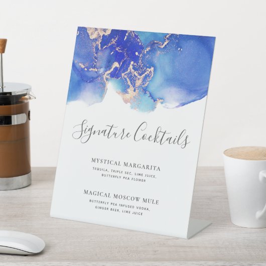 シグネチャーカクテル結婚抽象芸術のバー 台座サイン (インサイチュ)