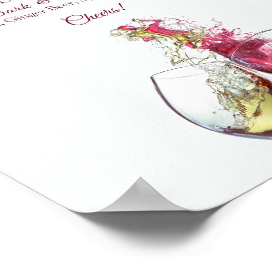 シグネチャーカクテル赤と白ワインダンス ポスター (角)