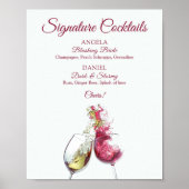 シグネチャーカクテル赤と白ワインダンス ポスター (正面)