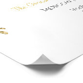 シグネチャーカクテル、新郎新婦、カスタム ポスター (角)