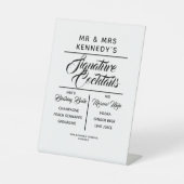 シグネチャーカクテ結婚ルのドリンクペデスタルサイン 台座サイン (正面)