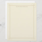 シグネチャーカスタム見出し付きクリーム文房具文字 (正面/裏面)