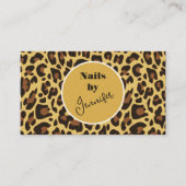 シグネチャークラシックヒョウ印刷ロカビリーパターン 名刺 (正面)