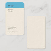 シグネチャークリームスカイブルーシンプルのプレーンモダン 名刺 (正面/裏面)