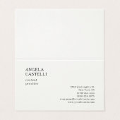シグネチャークリームトレンディーモダンミニマリストプレーン 名刺 (外部フラット)