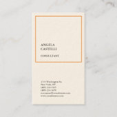 シグネチャークリームトレンディーモダンミニマリストプレーン 名刺 (正面)