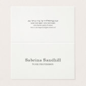 シグネチャークリームプレーンエレガントミニマシンプルリスト 名刺 (外部フラット)