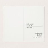 シグネチャークリームモダンプロフェッショナル独占的 名刺 (外部フラット)