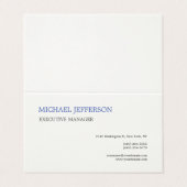 シグネチャークリーモダンエレガントムシンプル 名刺 (外部フラット)