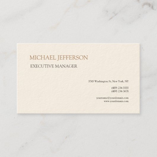 シグネチャークリーモダンエレガントムシンプル 名刺 (正面)