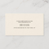 シグネチャークリーユニークム特別ミニマル 名刺 (裏面)