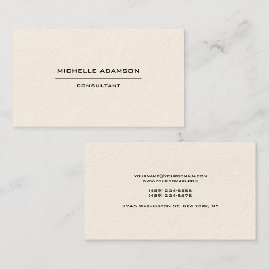 シグネチャークリーユニークム特別ミニマル 名刺 (正面/裏面)