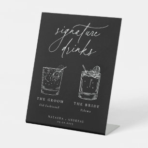 シグネチャーコンテンポラリードリンク台座看板 台座サイン