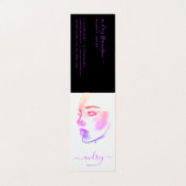 シグネチャーシックタイポグラフィパープル&美しいパール 名刺 (外部フラット)