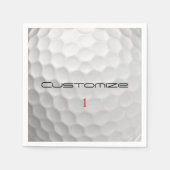 シグネチャーシリーズ1 パーソナライズゴルフボールギフト スタンダードカクテルナプキン (正面)