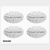 シグネチャーシリーズ1 パーソナライズゴルフボールギフト 楕円形シール (シート)