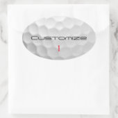 シグネチャーシリーズ1 パーソナライズゴルフボールギフト 楕円形シール (バッグ)