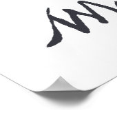 シグネチャーシンプルのあるシェイクスピア ポスター (角)