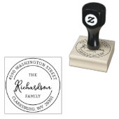 シグネチャーシールセルフインキング、ラウンド差出人住所Ru ラバースタンプ (押印)