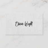 シグネチャースクモダンリプト、グレーリネンプロフェッショナル 名刺 (正面)