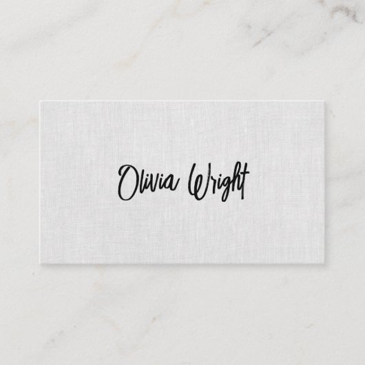 シグネチャースクモダンリプト、グレーリネンプロフェッショナル 名刺 (正面)