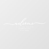 シグネチャースクリプトのベイビーシャワーへようこそ ウィンドウサイン (シート)