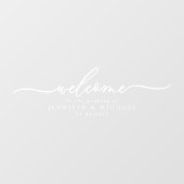 シグネチャースクリプトの結婚式へようこそ ウィンドウサイン (シート)