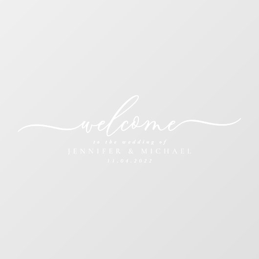 シグネチャースクリプトの結婚式へようこそ ウィンドウサイン (シート)