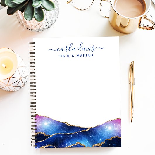 シグネチャースクリプトアゲート銀河系天の星 ノートブック