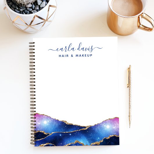 シグネチャースクリプトアゲート銀河系天の星 ノートブック