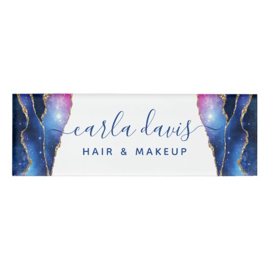 シグネチャースクリプトアゲート銀河系天の星 名札 (正面)