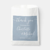 シグネチャースクリプトウェディング ダスティーブルー サンクス フェイバーバッグ (正面)