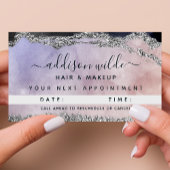 シグネチャースクリプトウォーターカラーパープルブラックシルバー 予約カード