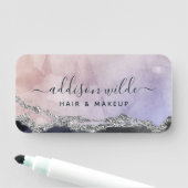 シグネチャースクリプトウォーターカラーパープルブラックシルバー 名札 (インサイチュ)