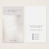 シグネチャースクリプトシルバーウォーター色イヤリングディスプレイ (正面&裏面)