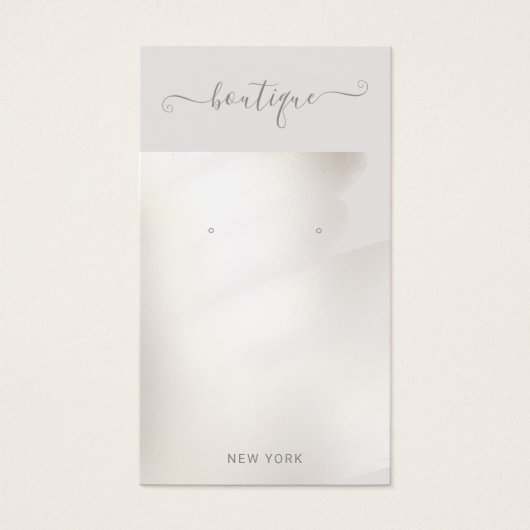 シグネチャースクリプトシルバーウォーター色イヤリングディスプレイ (正面)