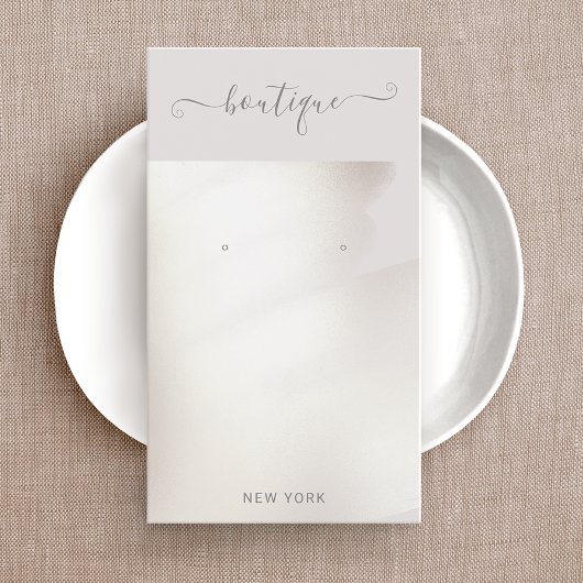 シグネチャースクリプトシルバーウォーター色イヤリングディスプレイ