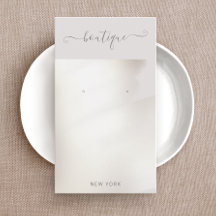 シグネチャースクリプトシルバーウォーター色イヤリングディスプレイ