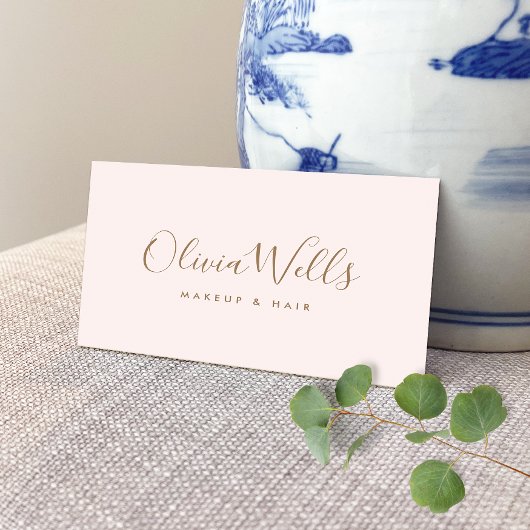 シグネチャースクリプトシンプルライトピンクのソーシャルメディア 名刺