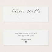 シグネチャースクリプトスタッドイヤリングジュエリー表示カード (正面&裏面)