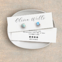 シグネチャースクリプトスタッドイヤリングジュエリー表示カード