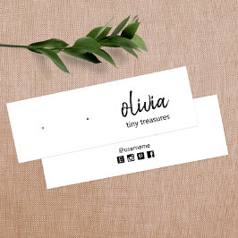 シグネチャースクリプトスタッドイヤリングディスプレイカード